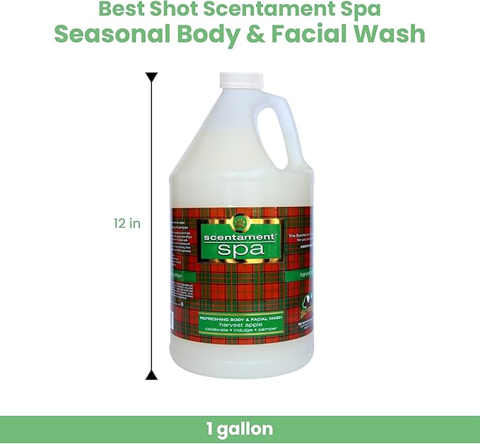 Best Shot Scentament Spa Seasonal Facial & Body Wash, Harvest Apple, 1 Gallon-PawvioPets