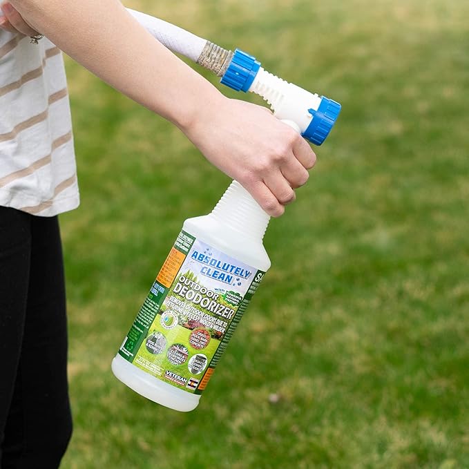 Amazing Outdoor Deodorizer odor eliminator Natural Enzyme Just Spray & Walk Away Grass, AstroTurf, Dog Runs, Patios, Decks, Fences & More Vet Approved - 32oz 2pk odor eliminator for strong odor-PawvioPets