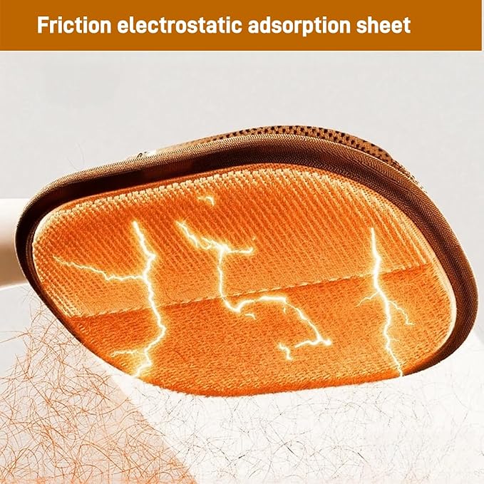 2Pcs Pet Hair Removal Gloves for Dogs and Cats, 2025 Upgraded Electrostatic Magic Hair Remover Glove,Reusable for Couch, Car Seat, Clothing, Carpet, Furniture & Bed Sheets(Brown)-PawvioPets