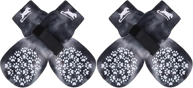 EXPAWLORER Anti Slip Dog Socks to Prevent Licking Paws, Dog Shoes for Hot Pavement, Dog Booties for Small Medium Large Senior Dogs, Traction Control Dog Boots & Paw Protectors for Hardwood Floors-PawvioPets