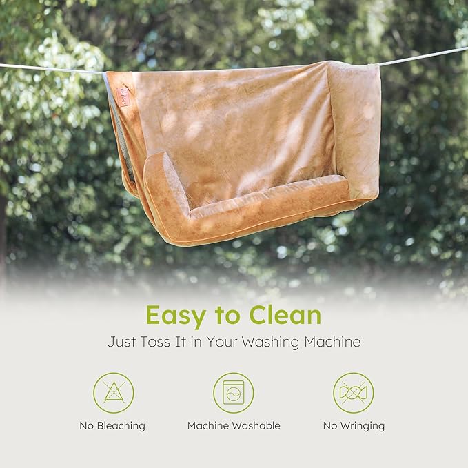 Extra Large Dog Bed, Orthopedic Dog Beds with Cooling Gel Memory Foam, Waterproof XL Pet Bed with Removable Washable Cover, 42" Pet Sofa Couch Dutch Velvet with Bone Toy, Brown-PawvioPets