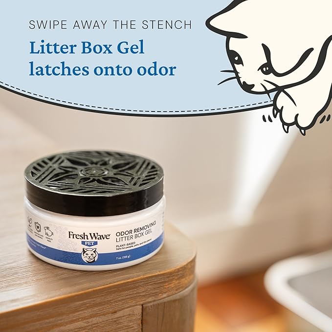 Fresh Wave Odor Removing Litter Box Gel, 7 oz. | Safer Pet Odor Eliminator for Home and Litter Box Area-PawvioPets