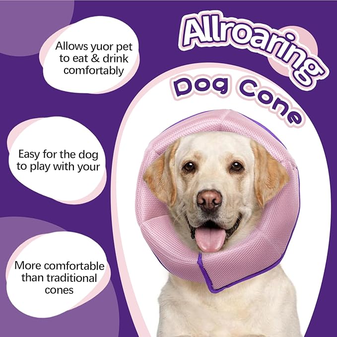 Dog Cone Collar Soft Cone for Medium Dogs After Surgery Adjustable Elizabethan Collar for Dogs to Stop Licking Wounds, Biting Stitches Professional Pet Recovery Cones E-Collar for Dog-PawvioPets
