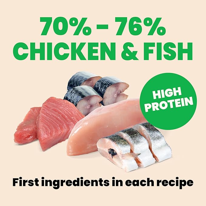 Almo Nature: HQS Natural Cat Pack 2 - (12) 2.47oz Can, Adult Cat Wet Canned Food - 3 Each: Atlantic Tuna, Mackerel, Trout & Tuna, Chicken & Shrimp-PawvioPets