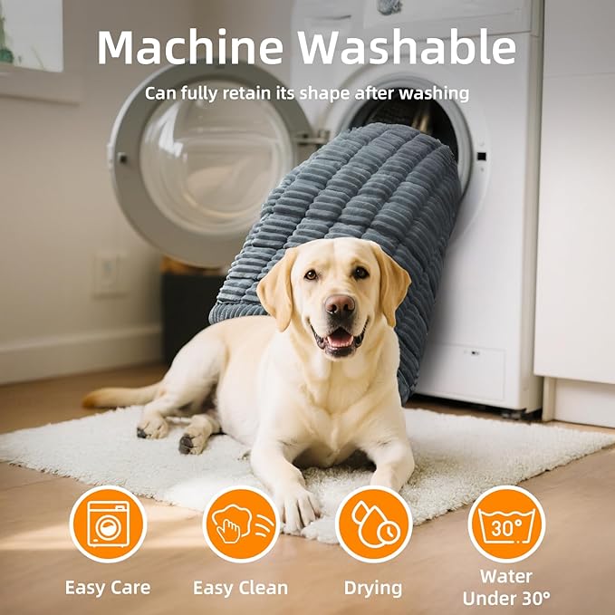 Dog Bed Mat for Car Back Seat Extenders, Washable Non-Slip Travel Cover for Back Seat - 24.8"x54", Grey-PawvioPets