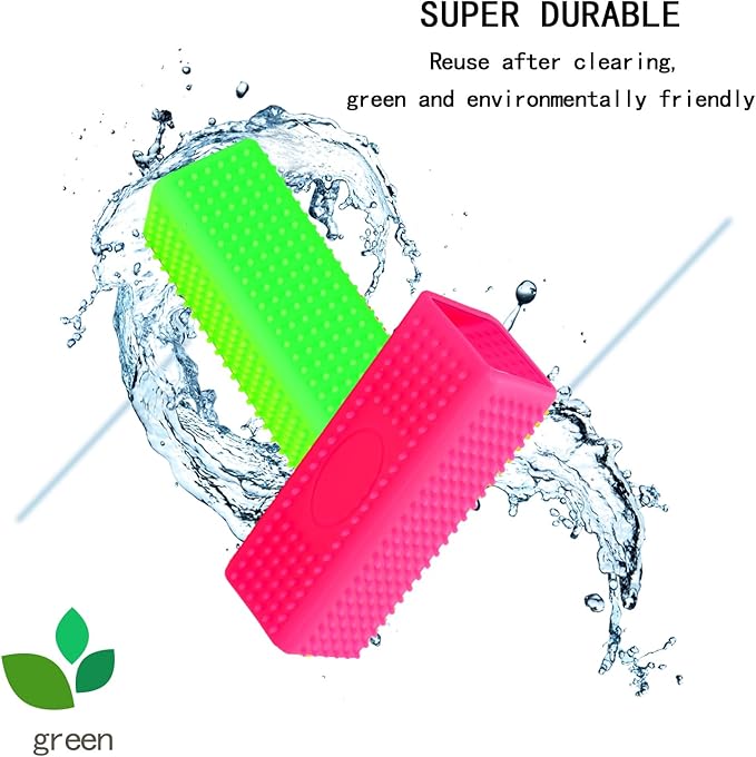 2pcs Pet Dog Cat Hair Remover, Pet Hair Removal Tool, Hollow Cleaner Brush for car，Interior, Furniture, Sofa (green and pink)-PawvioPets