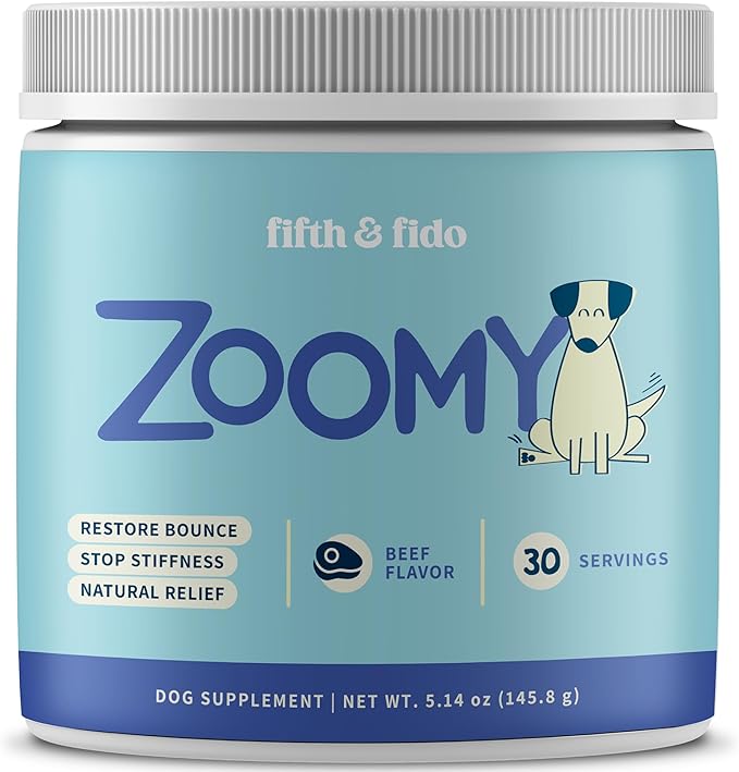 Dog Joint Supplement Powder with Glucosamine, Chondroitin & MSM – Hip & Joint Support for Mobility, Stiffness & Flexibility – Mushroom Blend with Lion’s Mane, Cordyceps & Reishi – Zoomy-PawvioPets