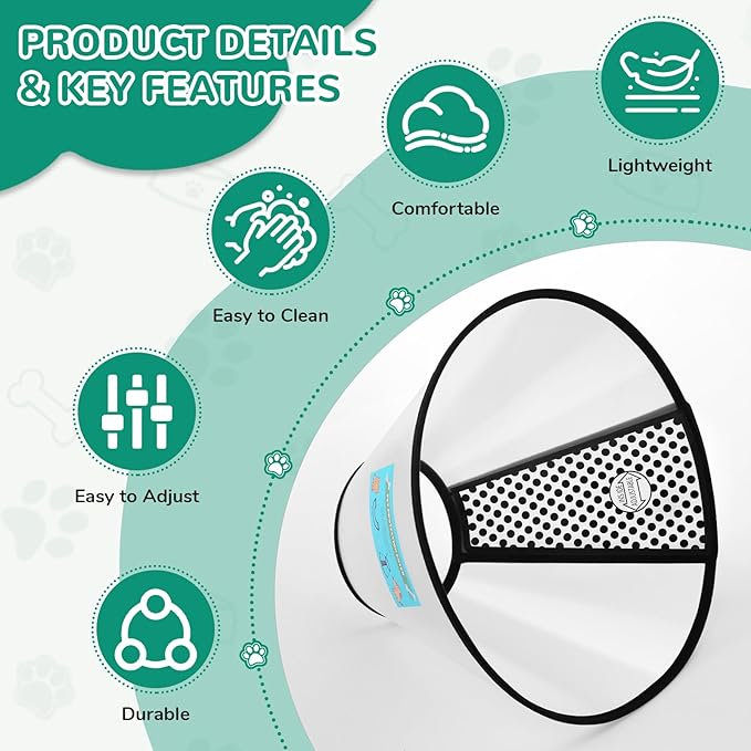 GLADOG Soft Cone Collar, 3 PCS (XL is Only 1 PCS) Flexible Plastic Cone for After-Surgery Recovery, Adjustable E-Collar for Large/Medium/Small Dogs and Cats-PawvioPets