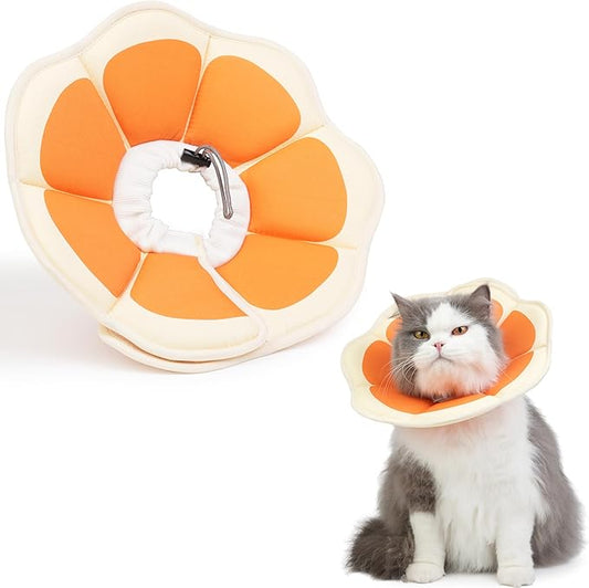 Cat Cone Collar Soft, Waterproof Cat Recovery Collar After Surgery, Adjustable Pet Donut Collar, Safety Elizabethan Collar to Prevent Licking Wounds for Kittens, Pet Cone Alternative-PawvioPets