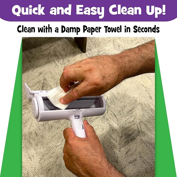 Calm Da Fur Down Pet Hair Remover Reusable Roller - Portable Effective Dog & Cat Hair Remover- Pet Lint Roller Extra Sticky for Couch, Cat Trees, Dog beds, Carpet, Bedding, Car, Home Fur Removal Tool-PawvioPets