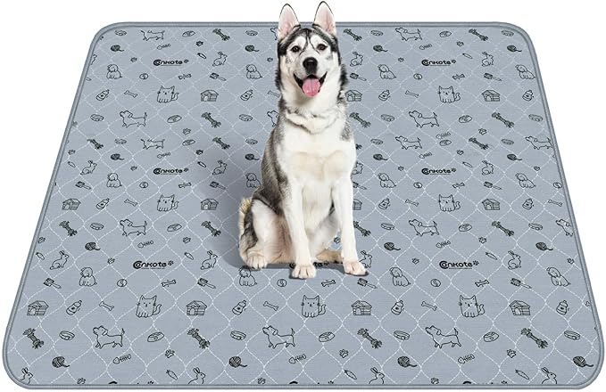Conkote 72"x72" Washable Pee Pads for Dog Extra Large, Reusable Pee Pads Thick and Heavy Absorbency, Dog Playpen Mat Waterproof Puppy Training Pads for Playpen, Crate, Floor, Bed, Sofa, 1 Pack-PawvioPets