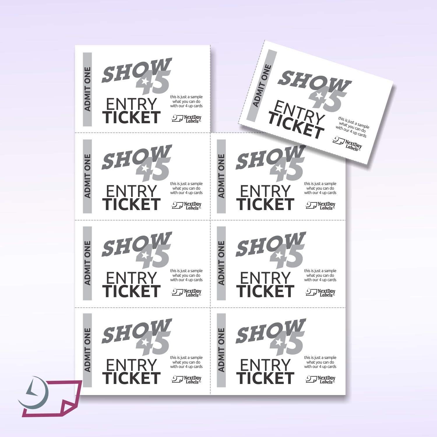 NextDayLabels - Blank Perforated Printable Cardstock, 8 Cards per Sheet, 100# tag - for laser and inkjet printer, 4-1/4" x 2-3/4" Each Card - 800 Cards - Made in the USA