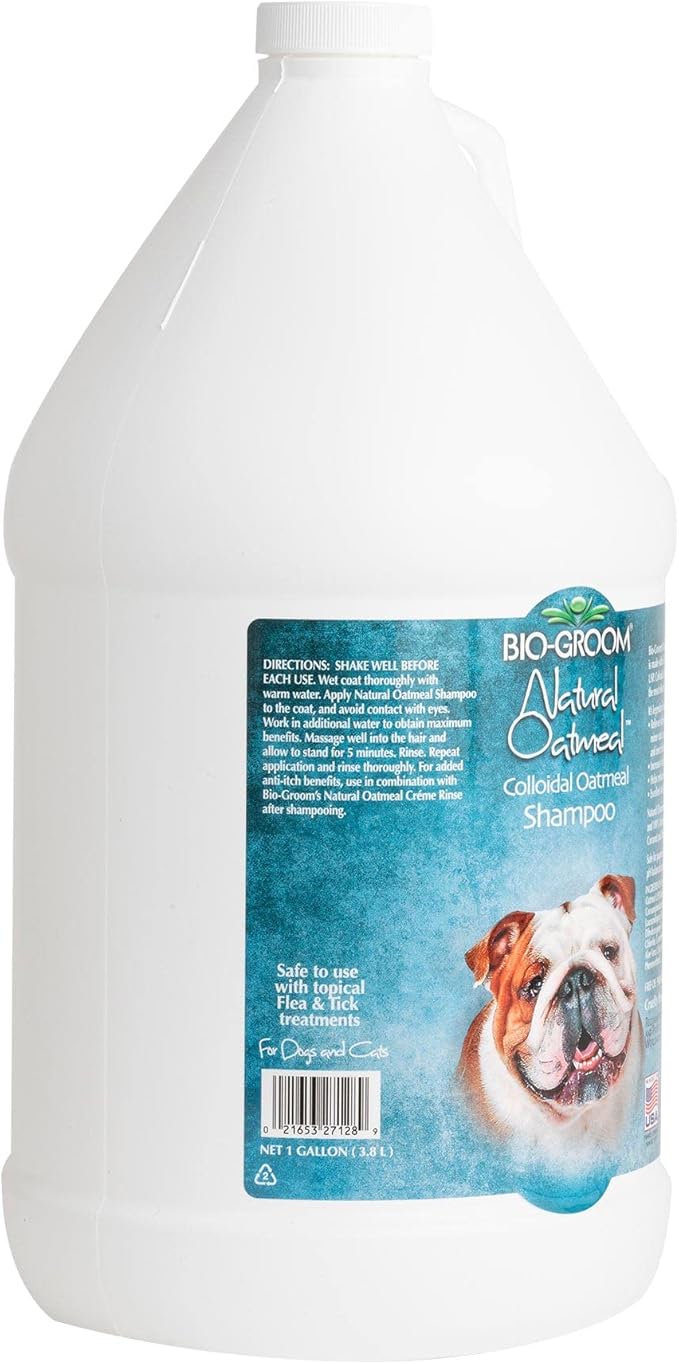 Bio-Groom Oatmeal Dog Shampoo – for Allergies and Itching, Cruelty-Free, Dog Bathing Supplies, Puppy Shampoo for Sensitive Skin, Made in USA, Anti-Itch Dog Products – 1 Gallon-PawvioPets