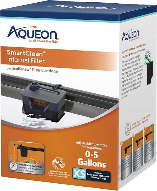 Aqueon QuietFlow Internal Filter with SmartClean Technology, Extra Small-PawvioPets