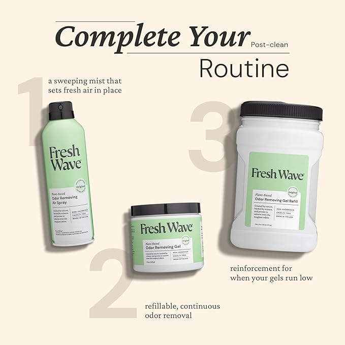 Fresh Wave Original Scent Odor Removing Gel Refill, 63 oz. | Safer Odor Absorbers for Home, Cooking, Trash, & Pets Areas | Natural Plant-Based Odor Eliminator-PawvioPets