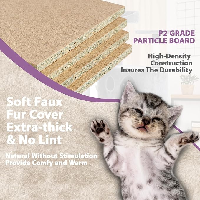 70 Inches Cat Tower for Indoor Cats Multi-Level Cat Condos XL Cat Tree Climbing Tower with Scratching Posts, Hanging Toys, Beige-PawvioPets