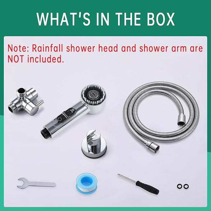 3 Mode Dog Shower Attachment, High Pressure Handheld Sprayer with ON/OFF Switch, G1/2" Metal Shower Diverter, 78 Inches Stainless Steel Hose, No Drill Hook, for Indoor Pet Bathing and Washing-PawvioPets