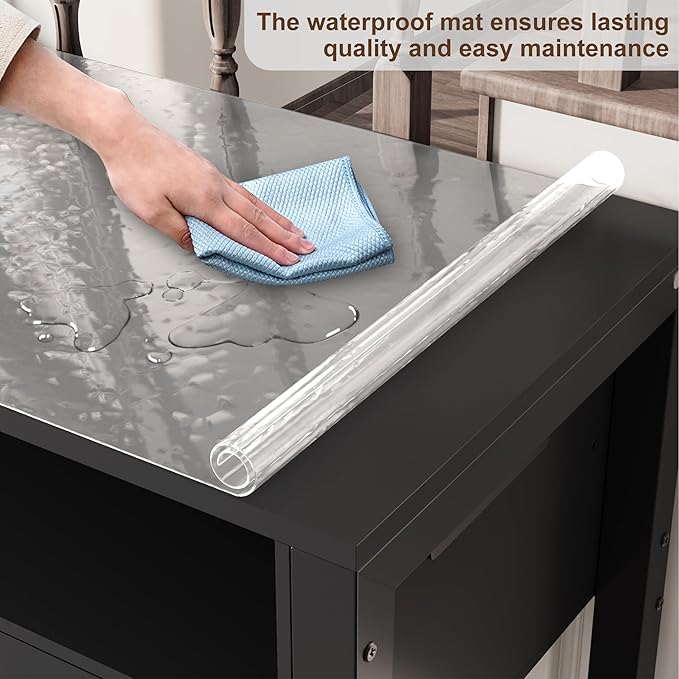 40-50 Gallon Aquarium Stand with Stable Metal Frame & Power Outlet, Heavy-Duty Fish Tank Stand with Waterproof Mat, 800LBS Capacity Storage Cabinet, Suitable for Turtle Tank, Reptile Terrarium, Black-PawvioPets