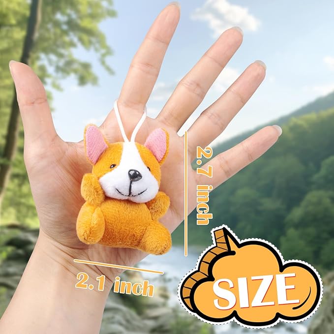 24 Pack Mini Stuffed Animals Bulk Party Favors For Kids Treasure Box Toys Classroom Plush Toys Claw Machine Key Chains Carnival Prizes Small Valentine Halloween Christmas Gifts Stocking Stuffers-PawvioPets