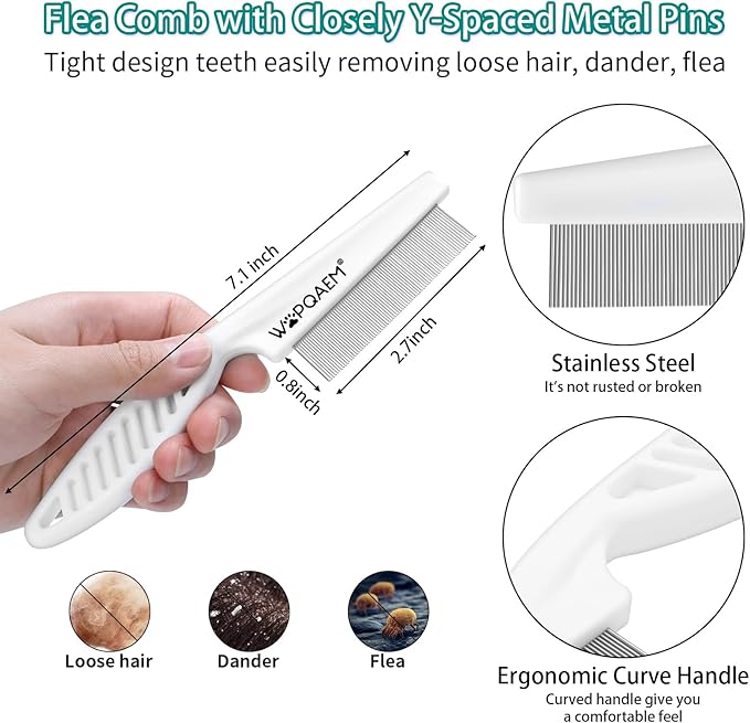 Dog Brush for Shedding Short Long Haired Cats, 5 in 1 Pet Grooming Kit for Small Medium & Large Animals. Removes Loose Fur, Mats, Tangled. Easy Cleaning. Undercoat Rake + Steam Brush Included-PawvioPets