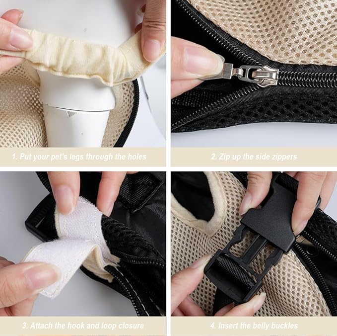 FEimaX Dog Carrier Backpack Pet Legs Out Front Cat Travel Bag, Adjustable Puppy Backpacks Carriers Hands-Free for Small Medium Dogs Cats Hiking Traveling Camping Daily Walking-PawvioPets