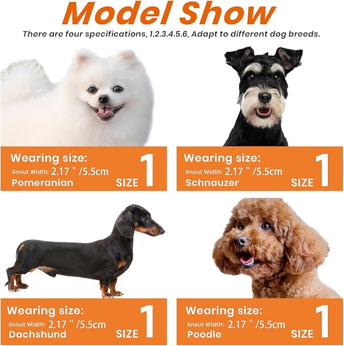 Dog Muzzle – Lightweight Breathable Basket Muzzle, Anti-Biting & Chewing, Adjustable Fit for Small, Medium & Large Dogs(Size1)-PawvioPets