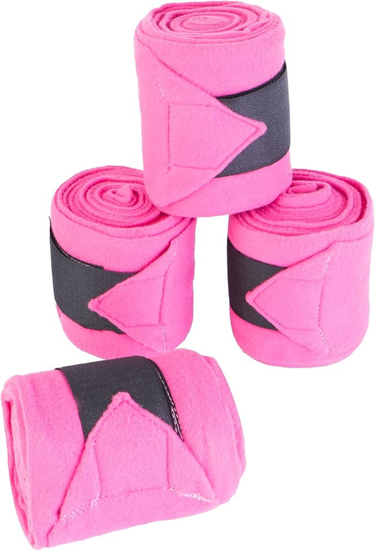 Horse Leg Bandage/Horse Leg wrap (Set of 4) Red, Blue, Navy Blue, Black, Pink, and White (Pink)-PawvioPets