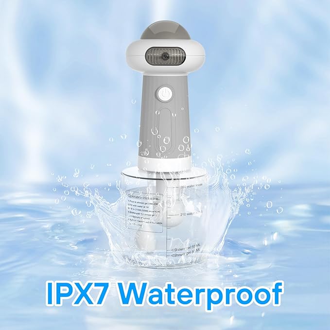 Dog Shampoo Dispenser, UFO Dog Shampoo Sprayer Electric Foaming Shampoo Dispenser for Dog and Cat Washing, for Bathtub, Kitchen Sink, Bathroom Cleaning, Grey-PawvioPets