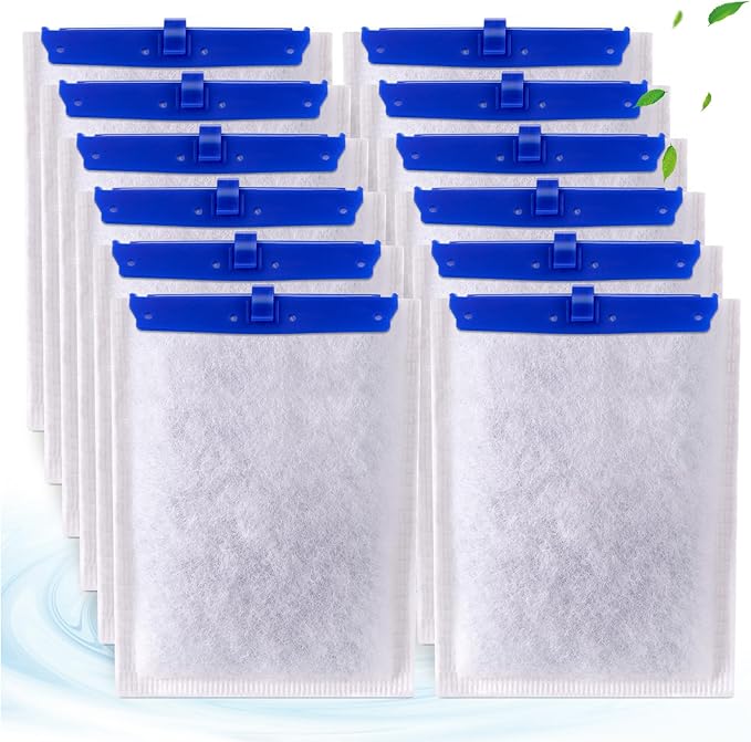 12-Pack Large Replacement Filter Cartridges Compatible with Tetra Whisper Bio-Bag Filters Large Aquarium Filter Cartridges for Whisper 20i/40i /IQ20/30/45/60 PF20/30/40/60 Power Filters-PawvioPets