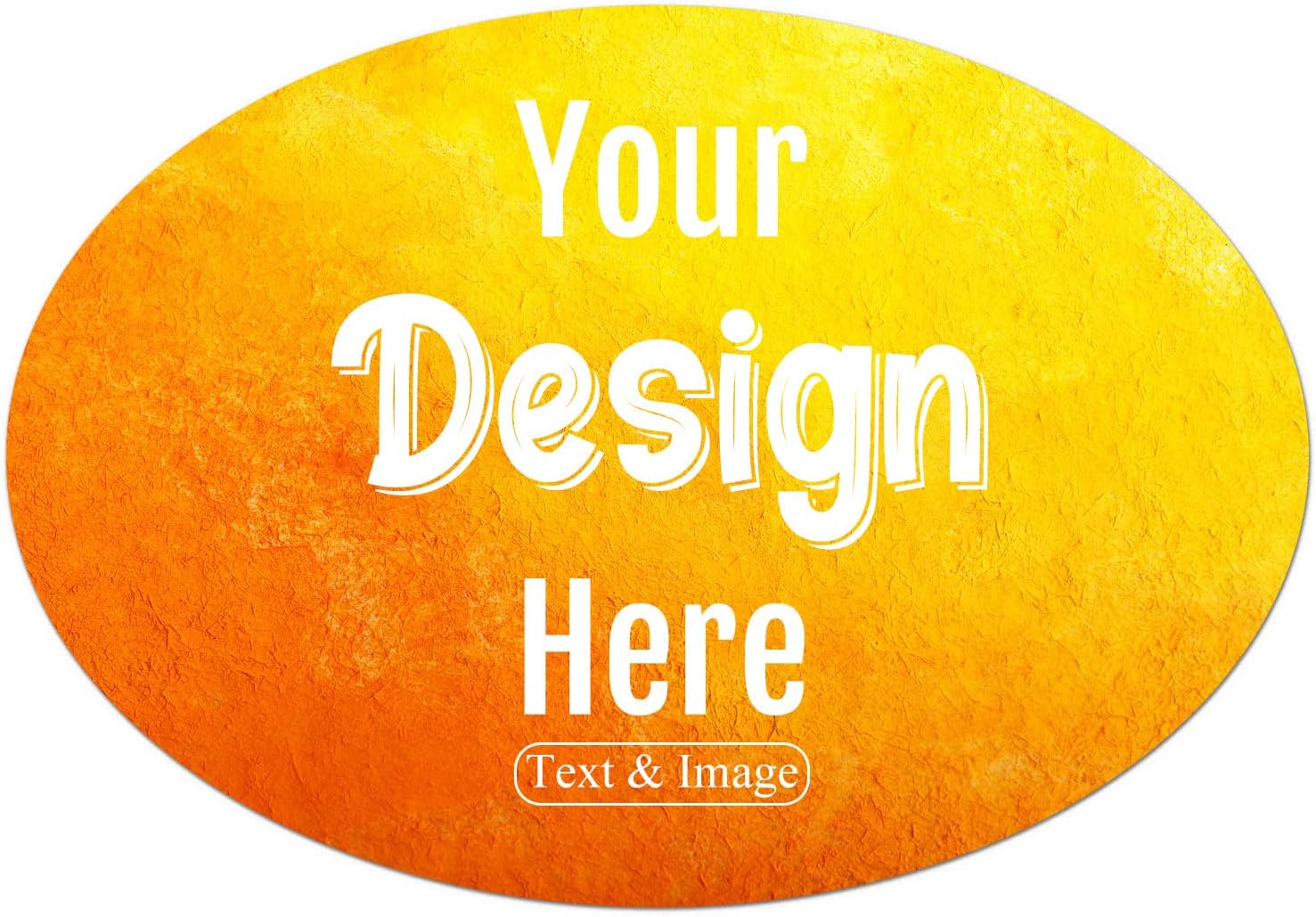 100-500 Custom Stickers Personalized Labels, Customized Stickers with Any Image Logo and Text. Custom Stickers for Business Logo Labels,etc. (Oval,5X4 Inch)
