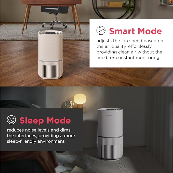 Frigidaire PureA300 XL HEPA Air Purifier with Wi-Fi for Large Rooms, Covers up to 1,685 Sq. Ft., 3-Stage Filtration, Energy Star Certification, Air Quality Monitoring, Smart Mode, Ultra Quiet, White-PawvioPets