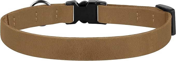 Breakaway Cat Collar Leather with Removable Bell - 13 Colors Available - Soft Adjustable Girl Boy Safety Lightweight Pet Kitten Collars Pink Brown Blue Green Red Orange Black (Brown)-PawvioPets