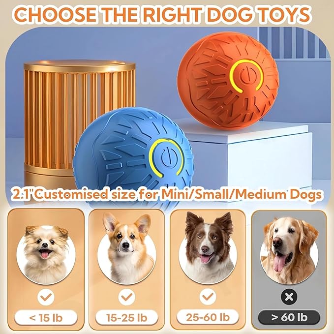 2 Pcs Interactive Dog Toys Dog Ball 2025 New Vibrating Dogs Balls Pet Bounce Bal Smart Jumping Ball-PawvioPets