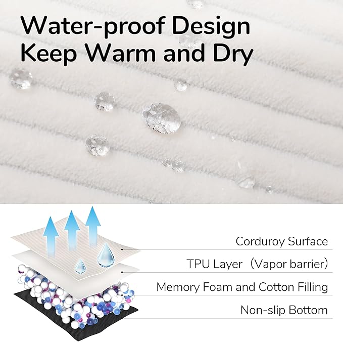 FUKUMARU Cute Dog Bed, Fluffy Pet Bed with TPU Layer Keeping Lining Dry, Dog Couch Medium Size Dogs Easy to Care, Warm Cat Bed with Removable Zipper Cover, 36inch, Large, Cream-PawvioPets