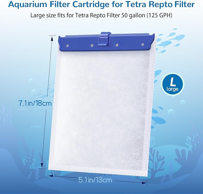 Aquarium Filter Cartridge for Whisper Bio Bag Power Filters, 9 Pack Assembled Large Filter Cartridges for Fish Turtle Tank Aquarium-PawvioPets