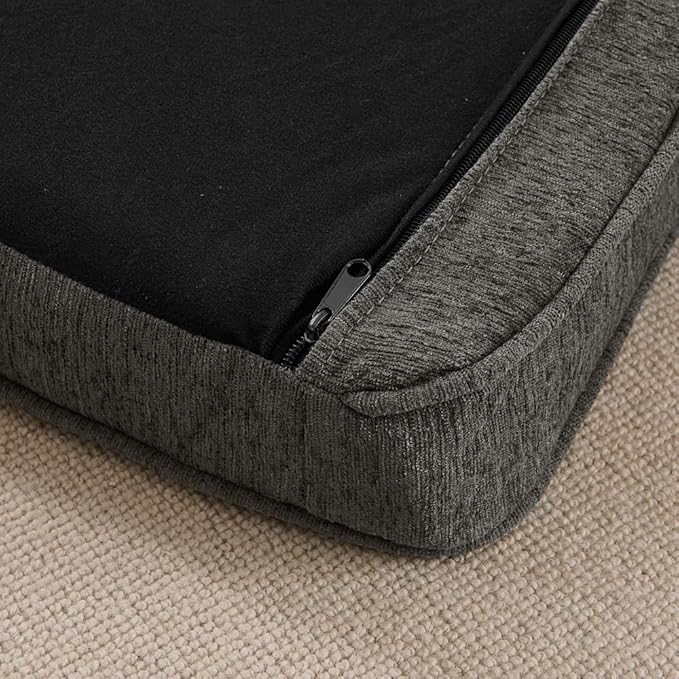 Dog Sofa Couch for Medium to Large Dogs, 55" Memory Foam Pet Sofa Couch with Washable Fabric, Durable Elevated Dog Bed with Legs, Removable Cushion for Medium and Large Dogs, Dark Grey-PawvioPets