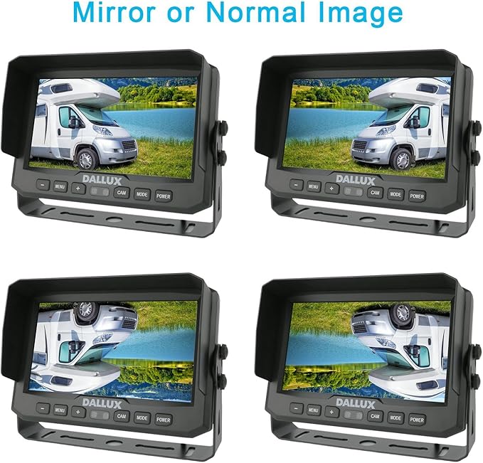 7" 1080P AHD Wired Reverse Rear View Backup Camera System, Waterproof Rearview Reverse Camera 130 Degree Wide Angle Night Vision 4 PIN Cam System for Tractor/Truck/Excavator/Caravan/Skid Steer/RV-PawvioPets