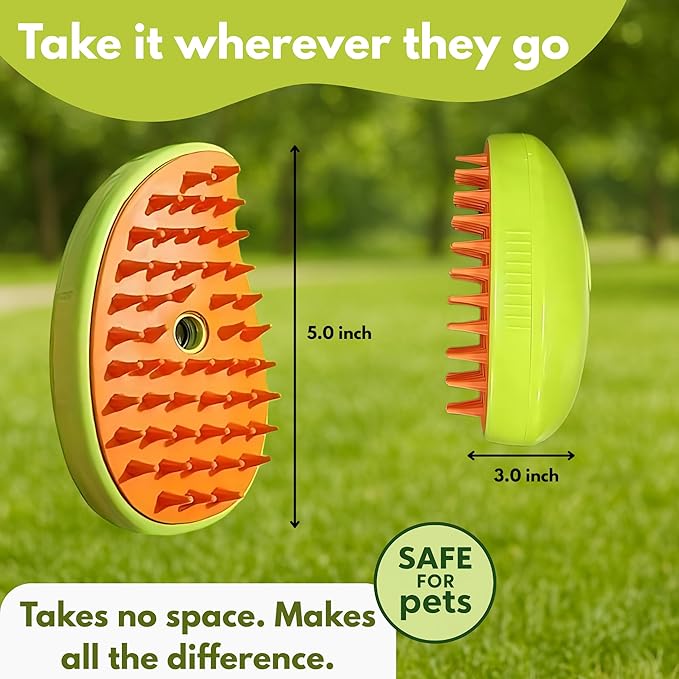 Cat Brush with Steam – Steam Cat Brushes for Indoor Cats | Pet Spray Hair Removal Comb & Relaxing Grooming Tool for Calmer, Happier Cats-PawvioPets