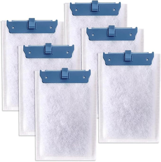 6 Pack Filter Cartridge Compatible with Whisper Bio-Bag Filters 10i/IQ10/PF10, Medium Replacement Filter Cartridges for Aquariums Compatible with ReptoFilte 20 gallons (90 GPH)-PawvioPets