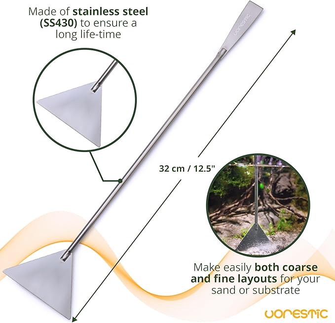 4Pcs Aquascaping Tools, Terrarium Tools, Aquarium Tools Set with Stainless Steel Aquarium Tweezers, Aquarium Scissors and Spatula - Aquascape Tools Set for Trimming, Maintenance-PawvioPets