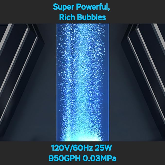 AquaMiracle Linear Air Pump, 635/950/1600/4000GPH Pond Bubbler Septic Air Pump, Energy-Efficient Pond Aerator for Outdoor Ponds, Aquariums, Hydroponics, Waste Treatment-PawvioPets