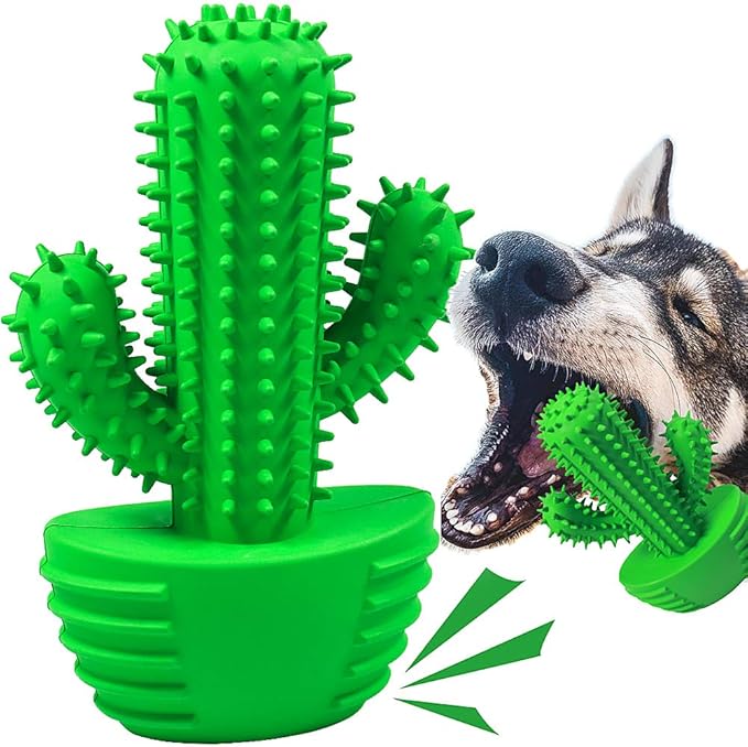 Dog Chew Toys Dog Toothbrush Stick Teeth Cleaning Brush Dental for Medium Large Dog, Puppy Christmas Easter Birthday Gifts, Outdoor Squeaky Toys for Aggressive Chewers Interactive Tough Toys-PawvioPets