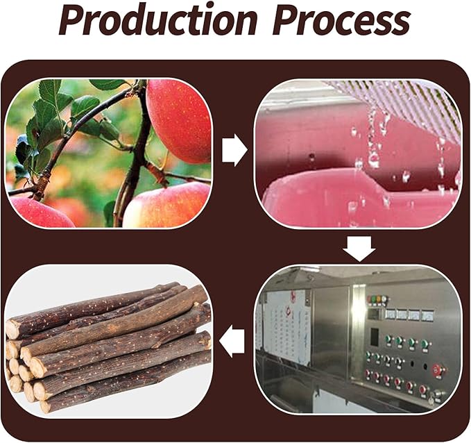 330g Natural Apple Sticks Rabbit Chew Toys, Bunny Teething Toys, Easy to Store in Jar, Ideal for Rabbit, Guinea Pig, Hamster, Chinchilla, Chipmunks, Squirrels, Gerbils and other Small Animals-PawvioPets