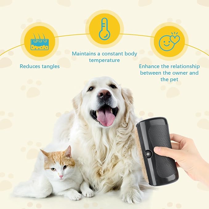 2025 Upgrade Deshedting Dog Brush & Cat Brush - Dog Undercoat Brushs with Comfort Grip, Pet Hair Removal Tool for Shedding - Fits Short Hair Pets (4 Inches)-PawvioPets