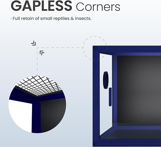 50 Gallon Bearded Dragon Tank, Reptile Enclosure for Easy Maintenance, Front Opening Reptile Tank with Top Screen Ventilation & Glass Sliding Door 36''x18''x18''-PawvioPets