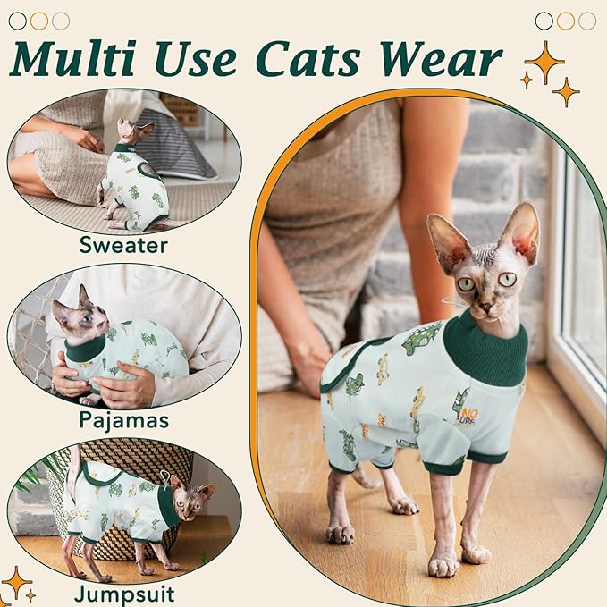 DENTRUN Cat Surgery Recovery Suit Female Male Soft Onesie, Kitten Surgical Collar Cone Alternative Shirt, Abdominal Wounds Anti-Licking Pajama for Small Pets Spay, Cat Body Suit Post Surgery-PawvioPets