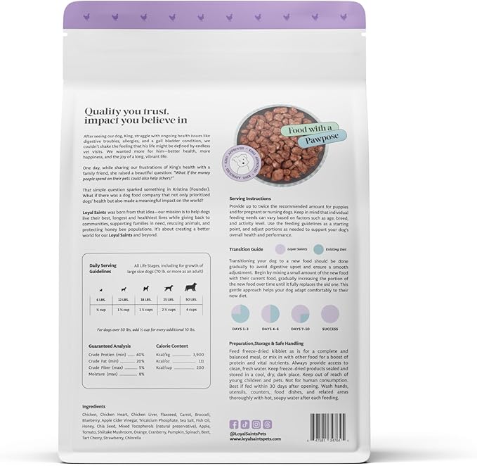 Freeze Dried Raw Dog Food - Premium Chicken Flavor with High Protein & Grain Free Dog Food for Small or Large Breeds and Picky Eaters - Versatile as Meal Topper, Pet Snack & Treats, 5 Oz-PawvioPets