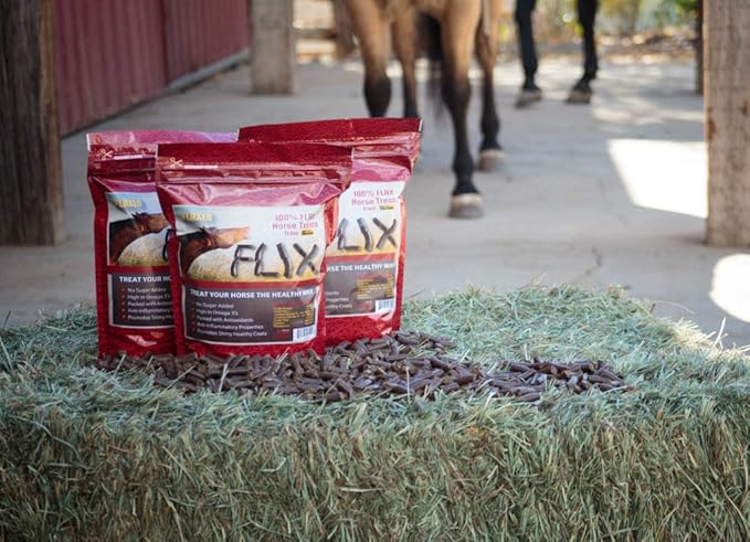 Flix 9 lb, 100% Flaxseed Healthy Treats for Horses, High in Omega-3-PawvioPets