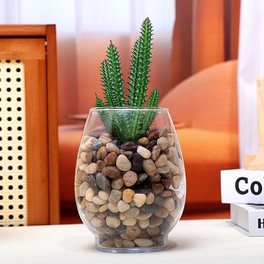 Calofulston 5lb Drainage Rocks for Potted Plants, 1/5 Inch Small Pebbles for Plants, Aquarium, Fish Tank, Terrarium, Succulent, Vases, Decorative Pea Gravel for Plants, Mixed Color-PawvioPets