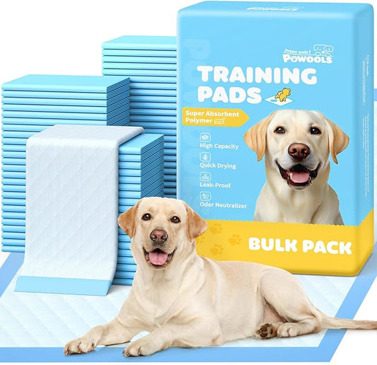 100-Pack X-Large Puppy Pads - 34'' x 28'' Pee Pads for Dogs Potty Training with Leak-Proof Quick-Dry Design, 6-Layer Wee Wee Pads for Dogs, Blue-PawvioPets